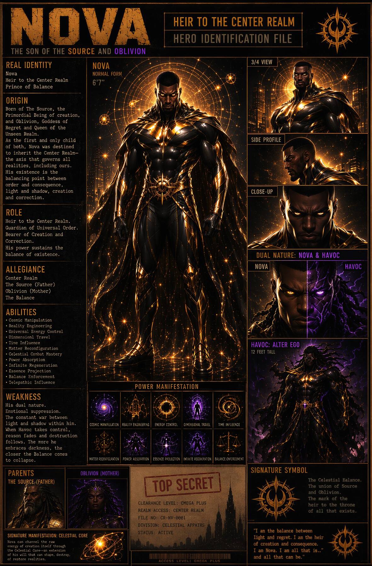 Nova character dossier