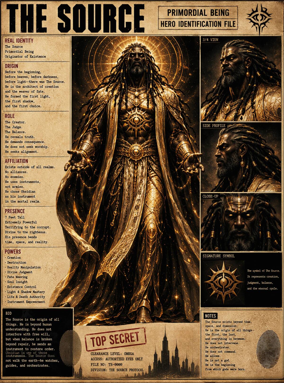 The Source character dossier